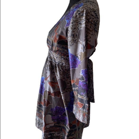 MIUSE Japanese Style Shift A-line Dress Size Medium Waist Tie - Picture 8 of 9